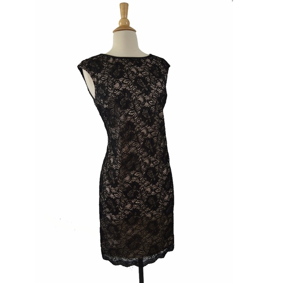 Maggy London Dresses & Skirts - MAGGY LONDON Lace Overlay Black Cocktail Dress 2